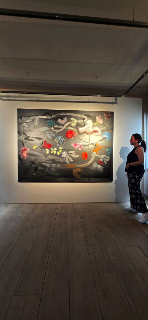 Maie El-Hage & Ross Bleckner painting