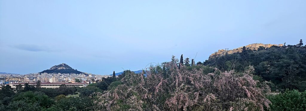View of Acropolis and Mount Lycabettus