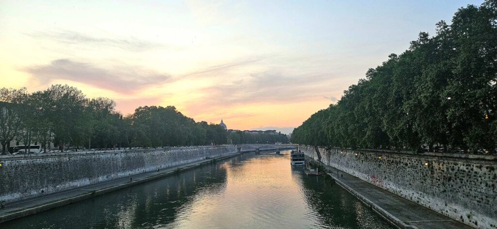 Tiber River sunset
