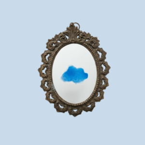 Antique Nuvoletta Blu Mirror 02